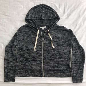 American Eagle Outfitters Black Zip-Up Hoodie